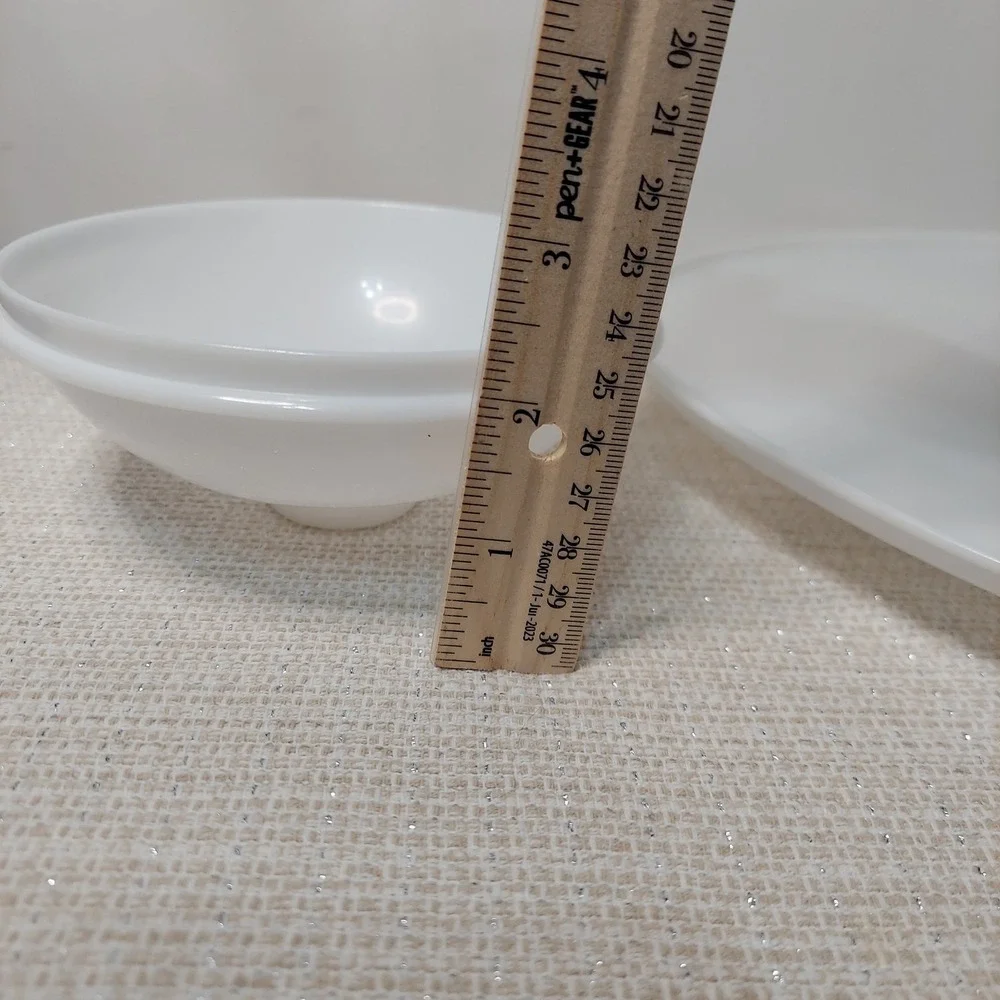 Vintage Tupperware Dip-N-Serve 1954 White Serving Tray Platter with Bowl, Lid‎